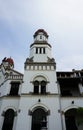 A high tower dome with clear sky as background at Lawang Sewu building photo taken in Semarang Indonesia Royalty Free Stock Photo