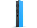 High tower modern music speaker with matte blue side panels Royalty Free Stock Photo