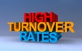 high turnover rates on blue Royalty Free Stock Photo