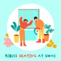 High utility bills concept. Reduce heating at home. Royalty Free Stock Photo