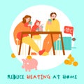 High utility bills concept. Reduce heating at home. Royalty Free Stock Photo