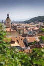 High view over the city