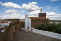 High view of Alandroal church along castle defensive walls