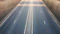 Large underpass road at sunset Royalty Free Stock Photo