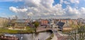 High view cityscape of Leiden