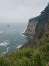 High view of clifs and ocean