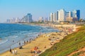 A high view on Jaffa on Jaffa and Tel Aviv beach