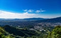 High view from the mountains of the city of Ibague A