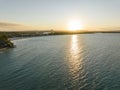 Aerial of Noosa Heads At Sunset Royalty Free Stock Photo