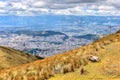 High view of Quito and the Ecuadorian Andes
