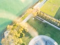 High view of turquoise water from Lake Michigan near Milton Lee Olive Park Royalty Free Stock Photo