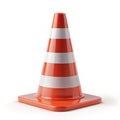 Plastic safety cone with reflective stripes Royalty Free Stock Photo