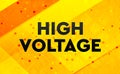 High Voltage abstract digital banner yellow background Royalty Free Stock Photo