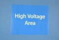 High voltage area sign Royalty Free Stock Photo