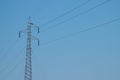 High voltage cable tower Royalty Free Stock Photo