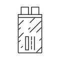 high voltage capacitor electronic component line icon vector illustration