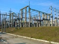 High voltage converter equipment at a power plant Royalty Free Stock Photo