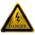 High voltage danger sign Royalty Free Stock Photo