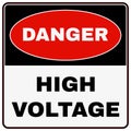 High Voltage. Danger Sign. Vector Royalty Free Stock Photo