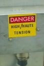 High Voltage Danger Warning Sign Royalty Free Stock Photo