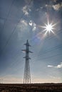 High Voltage Electric Tower. Power concept. Royalty Free Stock Photo