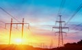 High Voltage Electric Transmission Tower Energy Pylon. Royalty Free Stock Photo