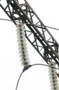 High-voltage electrical insulator electric line Royalty Free Stock Photo