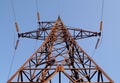 High voltage electrical power transmission pylon Royalty Free Stock Photo