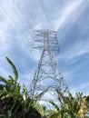 High voltage electrical tower Royalty Free Stock Photo