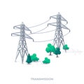 High voltage electricity distribution grid pylons