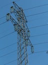 High voltage electricity pole Royalty Free Stock Photo