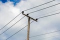 High voltage electricity pole Royalty Free Stock Photo