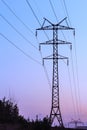 High voltage electricity transmission tower