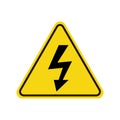 High voltage icon, warning sign, safety sign, danger symbol