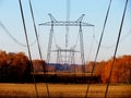 High-voltage line of 500 kw Royalty Free Stock Photo