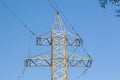 High voltage line tower Royalty Free Stock Photo