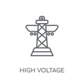 High voltage linear icon. Modern outline High voltage logo conce Royalty Free Stock Photo