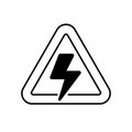 High voltage linear icon Royalty Free Stock Photo