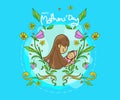 cartoon mother day,logo,icon and multi colour