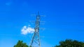 High voltage pole on sky background Royalty Free Stock Photo