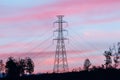 High voltage pole with twilight