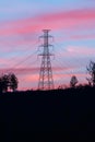 High voltage pole with twilight