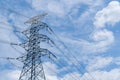 High voltage post, High voltage tower, blue sky