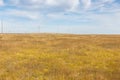 High-voltage power line in the Mongolian steppe, Mongolia