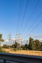 High-voltage power line, steel engineering structure