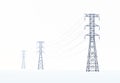 High voltage power lines Royalty Free Stock Photo