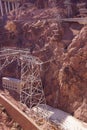 High-Voltage Power Lines from Hoover Dam Royalty Free Stock Photo