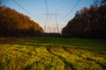 High voltage power lines Royalty Free Stock Photo