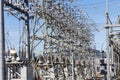 High voltage power lines and substation