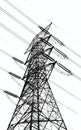 High Voltage Power Mast Royalty Free Stock Photo